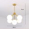 Glass Ball Lampshade Copper Elegant LED Chandelier Light Nordic style Home Decor