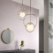 Modern Simple LED Pendant Light Glass Ball Line Metal Shade Fashion Home Light