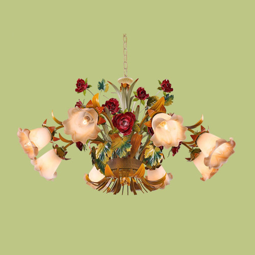 JARDIN Flower Chandelier LED Light French Style