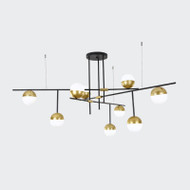 DELUCA Glass Ball Chandelier Light for Sitting Room, Restaurant & Hotel - Modern Style