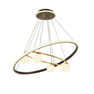 GRAHAM Dimmable Aluminium Chandelier Light for Bedroom & Living Room - Modern Style