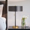 Modern LED Table Lamp Fabric Shade Metal Bedroom Living Room Decor