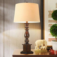ROCKEFELLER Resin Table Lamp for Living Room, Bedroom & Study - American Style