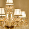 European LED Table Lamp Cloth Lampshade Crystal Metal Bedroom Living Room Decor