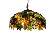 ETIENNE Stain Glass Pendant Light for Sitting Room, Bedroom & Study - Tiffany Style