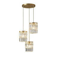 YVETTE Crystal Pendant Light for Study & Dining Room - Nordic Style