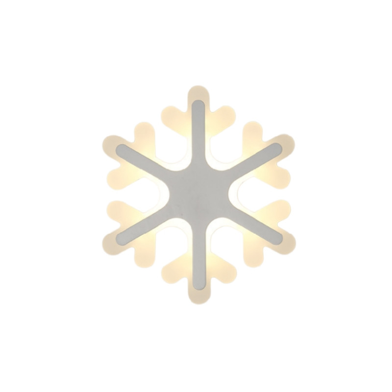 Modern Simple LED Wall Cute Acrylic Moon Snow Lamp Children's Bedroom Decor