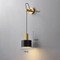 Modern LED Wall Lamp Metal Irregularly Round Shade Beside Lamp Living Room Decor