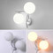 Modern LED Wall Lamp Glass Sphere Shade Gold/Silver Lamp Corridor Bedroom Decor