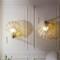 Modern LED Wall Lamp Glass Shell Shade Copper Lamp Living Room Bedroom Decor from Singapore best online lighting shop horizon lights