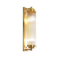 Modern LED Wall Lamp Crystal Cone Lampshade Brass Lamp Bedroom Decor