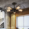 Retro LED Ceiling Light Fan Shape Edison bulb Loft Vintage Bar Restaurants Workshop Decor
