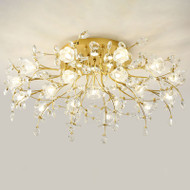 IRIA Crystal Ceiling Light for Bedroon, Dining & Living Room - Modern Style