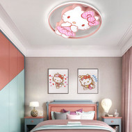 Modern LED Ceiling Light Kitty Shade Light Protect Eyes Girls Bedroom Decor
