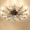 KEITH Metal Flower Ceiling Light Crystal Modern Style