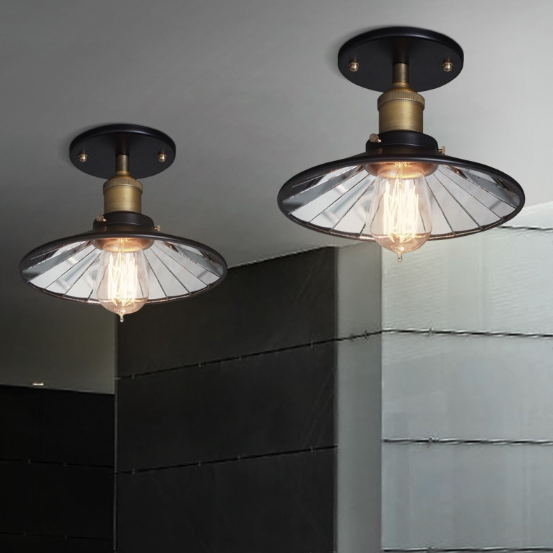 Retro Industrial Led Ceiling Light Metal Edison Bulb Light Bedroom Living Room
