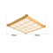 JUZO Dimmable Wooden Grid Ceiling Light for Study, Living Room & Bedroom - Japanese Style 
