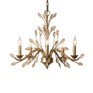FLEUR Chandelier Crystal for Bedroom, Sitting Room & Cafe - French Style