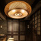 New Chinese LED Pendant Light Bamboo Lantern Shape Tearoom Dining Room