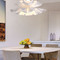 Modern LED Pendant Light Acrylic White Flowers Shape Metal Home Hotel Decor 