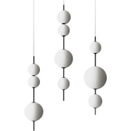 Modern LED Pendant Lights White Glass Ball String Decorative Hall Dining Room