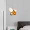 Modern LED Chandelier Light Glass Spheres Shade Metal Light Living Room Decor