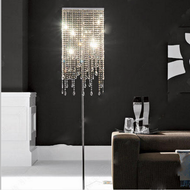 Eurpoean Style LED Floor Lamp K9 Crystal Bead Curtains Shade Luxury Home Decor from Singapore best online lighting shop horizon lights