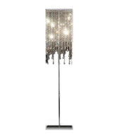 European Style LED Floor Lamp K9 Crystal Bead Curtains Shade Luxury Home Decor