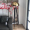 Post-modern LED Floor Lamp Metal Mushroom Shade Tripod Living Room Decor