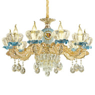 Royale Ceremic and Crytal Chandelier Light European Style 