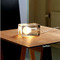 Modern LED Table Lamp Glass Ice Cube Shape Bedside Shop Cafe Decor