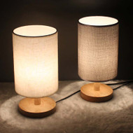 Modern LED Table Lamp 4PCS Fabric Lampshade Warmth Bedroom Bedside Lighting from Singapore best online lighting shop horizon lights