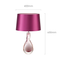 Modern LED Table Lamp Purple Fabric Lampshade Glass Holder Romantic Home Decor from Singapore best online lighting shop horizon lights
