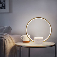 Modern LED Table Lamp Aluminum Ring Marble Base Creative Home Decor from Singapore best online lighting shop horizon lights