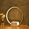 Modern LED Table Lamp Aluminum Ring Marble Base Creative Home Decor from Singapore best online lighting shop horizon lights