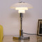 Modern LED Table Lamp Glass Shade Metal Bedroom Study Room Decor