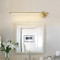 Modern LED Wall Light H65 Copper Acrylic Pole Shape Mirror Bathroom Dresser Decor