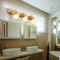 Modern LED Mirror Wall Light Wood Metal Rotatable Simple Bathroom Hotel