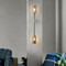 Post-modern LED Wall Light Glass Lampshade Copper Living Room Blackground Decor