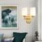 Modern LED Wall Light Glass Lampshade Brass Living Room Bedroom Decor