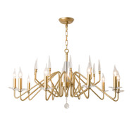 FLEUR Candlestick Crystal Chandelier for Sitting Room, Bedroom & Study - American Country Style