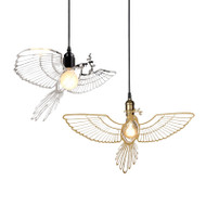 American Country Style LED Pendant Light Iron Bird Shape Cafe Bar Dining Room