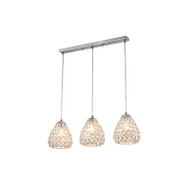 Modern LED Pendant Light K9 Crystal Lampshade Metal Dining Room Bar 
