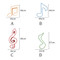 Modern LED Pendant Light Acrylic Metal Music Note Shape Kindergarten Dance studio