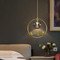 Modern LED Pendant Light Glass Ball Shade Metal Bird Decoration