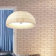Modern LED Pendant Light Cloth Semicircle Shade Metal Glass Dining Living Room from Singapore best online lighting shop horizon lights