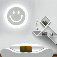 Modern LED Wall Light Acrylic Metal Smilng Face Creative Corridor Bedroom

