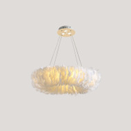 SAVANNAH Feather Chandelier for Living Room, Bedroom & Dining - Nordic Style