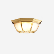 JEREMIAH Copper LED Ceiling Light for Living Room, Dining Room & Bar - American Style