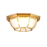 JEREMIAH Brass LED Ceiling Light for Living Room, Dining Room & Bar - American Style 